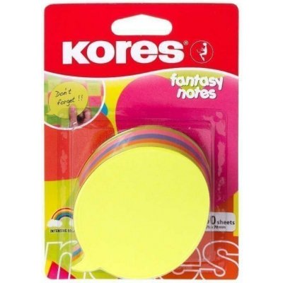 Kores Neonové bločky 70x70mm tvar bubliny / 250 lístků, mix 5 barev (48707) – Hledejceny.cz