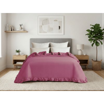 Textilomanie Přehoz na postel MONTEGO, tmavě růžový 200 x 220 cm – Zboží Dáma