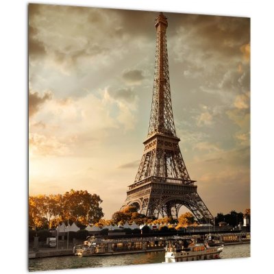 Skleněný obraz - Eiffelova věž, Paříž, Francie, jednodílný 40x40 cm na skle – Zboží Mobilmania