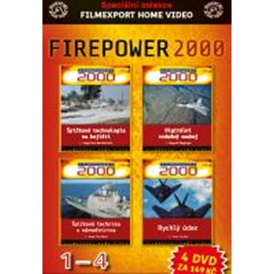 Firepower 2000 1-4: špičkové technologie na bojišti + digitální vzdušný souboj + špičková technika u námořnictva + rychlý úder, 4 pošetka DVD