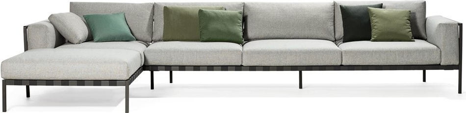 Tribu Rohová sedací sestava Natal Sofa SET 2A, Tribu, 370x188 cm, rám hliník, potah kat E