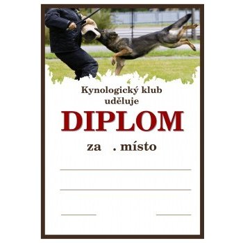 Poháry.com Diplom německý ovčák D159