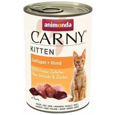 Carny Kitten chuť hovězí drůbeží 400 g