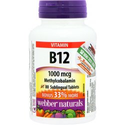 Webber Naturals Vitamin B12 1000mcg 80 tablet