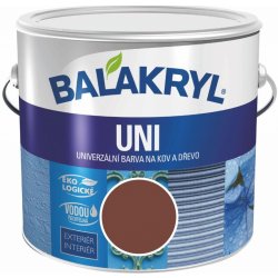 Barvy a laky Hostivař akryl Uni mat 0840 2,5kg červenohnědá