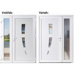 Soft Dvoukřídlé vchodové 123+Sklo Nisip Bílá/bílá pravé 130 x 200 cm – Hledejceny.cz