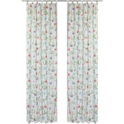 LIVARNO home Sada závěsů, 2dílná, 120 x 300 cm (květiny) – Hledejceny.cz