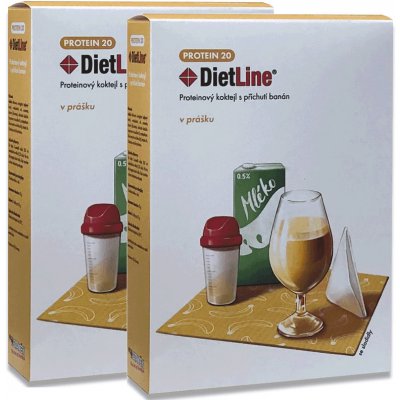 DietLine PROTEIN 20 proteinový koktejl s příchutí banán 6 x 25 g – Zboží Dáma