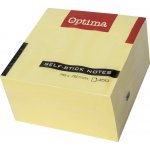 Samolepicí blok OPTIMA 75 × 75 mm, žlutý, 450 listů, 122914 – Hledejceny.cz