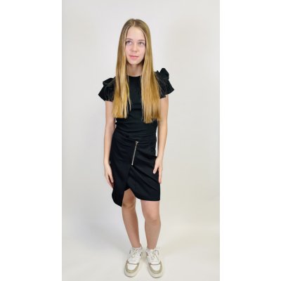 Reporter Young dívčí černá minisukně s ozdobným zapínáním vpředu černá – Zboží Dáma