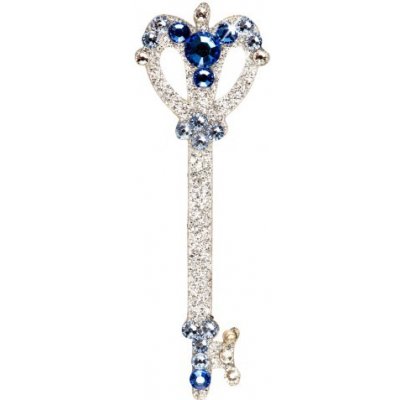 SO.nia Europe Nalepovací šperk Secret - klíček s modrými kameny Swarovski 1 ks – Zboží Mobilmania