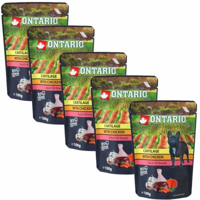 Ontario Adult Cartilage with Chicken in broth 5 x 100 g – Hledejceny.cz
