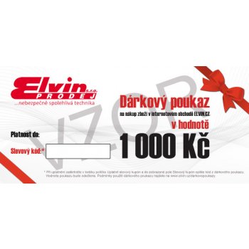 Elektronický dárkový poukaz na ELVIN.CZ v hodnotě 1000,-Kč poukaz1000