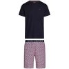 Pánské pyžamo Tommy Hilfiger UM0UM023190ST pánské pyžamo krátké černo fialové