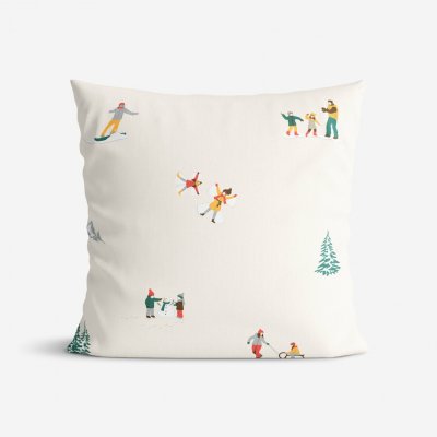 Goldea vánoční bavlna zimní radovánky 30 x 50 cm – Zboží Mobilmania