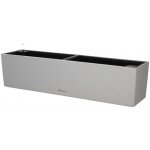Samozavlažovací truhlík Lechuza Balconera Stone 80 x 19 x 19 cm šedý – Sleviste.cz
