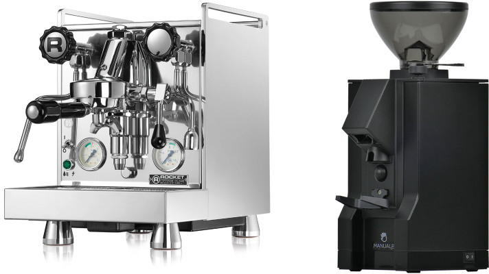 Set Rocket Espresso Mozzafiato Cronometro V + Eureka Mignon Manuale