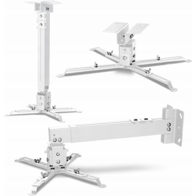 Memoryking Variabilní držák projektoru na stěnu i na strop do 20kg, bílý – Sleviste.cz