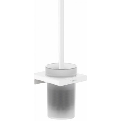 Hansgrohe AddStoris WC štětka nástěnná matné sklo bílá mat 41752700 – Sleviste.cz