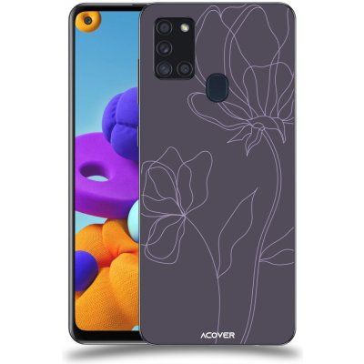 Pouzdro ACOVER Samsung Galaxy A21s s motivem Line Flower II – Hledejceny.cz