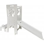 Piccolino multifunkční učící věž montessori kočka se skluzavkou a tabulí – Sleviste.cz