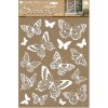 Anděl 10227 samolepicí dekorace bílí motýli s glitry 41x28 cm