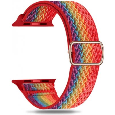 eses Nastavitelný nylonový elastický loop řemínek pro Apple Watch 42mm/44mm/45mm/49mm Barva: edice Pride