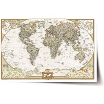 Plakát SABLIO - Mapa světa 90x60 cm