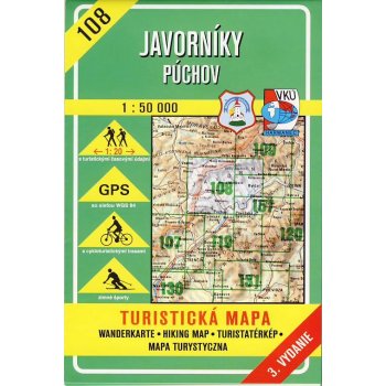 Javorníky Púchov 1 : 50 000 Turistická mapa