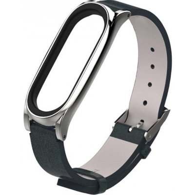 Xiaomi Mi Band 3/4/5/6 Kožený style řemínek Modrostříbrná MBSCZ-5KO06 – Zbozi.Blesk.cz