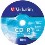 Verbatim CD-R 700MB 52x, bulk box, 10ks (43725) – Zboží Živě