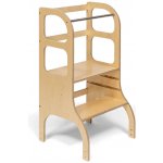 STEP UP Montessori učící věž s nastavitelnou výškou přírodní – Sleviste.cz