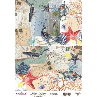 Cadence Rýžový papír A4 Želvy a velryby – Hledejceny.cz