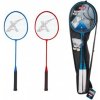 Ostatní společenské hry Teddies Sada badminton pálky 2ks + míček 2ks 65cm kov/plast v pouzdře