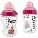 Kojenecká láhev Tommee Tippee láhev s obrázky C2N 2ks me růžová 260ml