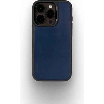 Lemory iPhone 15 Pro kožený s podporou MagSafe tmavě modrý