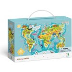 DoDo s hledáním obrázků Mapa světa 80 dílků – Zboží Mobilmania