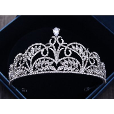 Naishide Jewelry svatební korunka do vlasů ELEGANT PRINCESS stříbrná – Sleviste.cz
