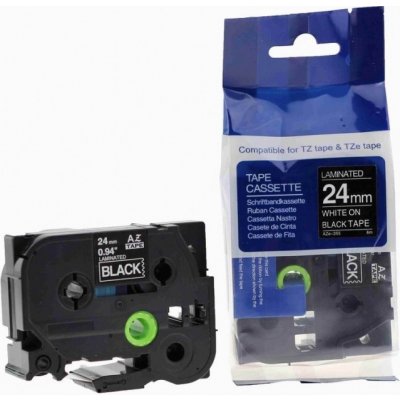 Alternativní páska pro Brother TZ-355 + TZe-355, 24 mm x 8 m, bílý tisk + černý tisk – Sleviste.cz