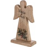ORION Anděl dřevo MANGO šťastné a veselé, v. 20 cm – Hledejceny.cz