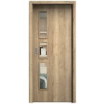 Sapeli Elegant Komfort M33 posuvné dub Halifax 60 x 197 cm Čiré sklo – Hledejceny.cz