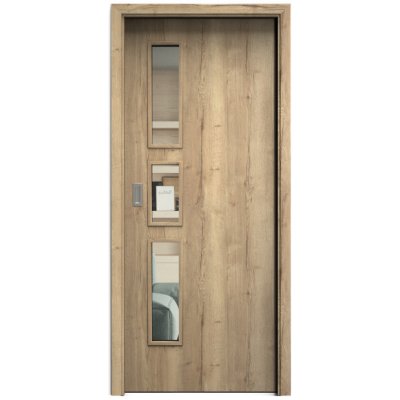Sapeli Elegant Komfort M33 posuvné dub Halifax 60 x 197 cm Čiré sklo – Hledejceny.cz