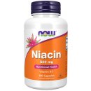 NOW Vitamin B3 Niacin kyselina nikotinová 500 mg x 100 kapslí