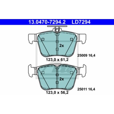 Sada brzdových destiček, vždy 4 kusy v sadě ATE 13.0470-7294.2 (13047072942) – Hledejceny.cz