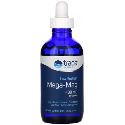 Trace Minerals Research Mega-Mag iónový horčík 400 mg, 118 ml