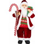 MagicHome Dekorace Vánoce, Santa, s dárkem, červený, 45 cm – Hledejceny.cz