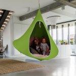 Kondela KLORIN NEW KLASIK CACOON HAMMOCK zelená – Zboží Mobilmania