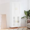 Regál a polička Prolenta Maison Exclusive Skříň highboard lesklá bílá 69,5 x 34 x 180 cm kompozitní dřevo