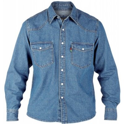 Duke košile Western style denim shirt riflová jeans – Zboží Dáma