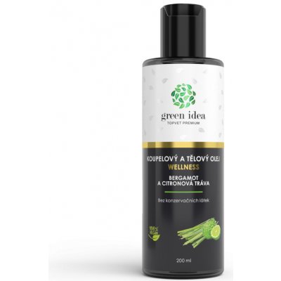 Green idea Wellness Bergamot a citronová tráva v mandlovém oleji koupelový a tělový olej 200 ml – Zboží Dáma